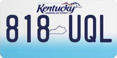 KY license plate 818UQL