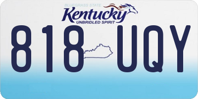 KY license plate 818UQY