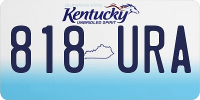 KY license plate 818URA