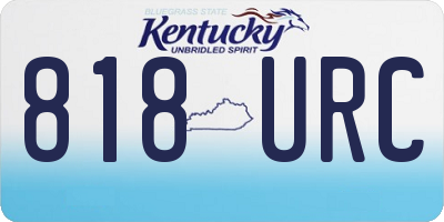 KY license plate 818URC