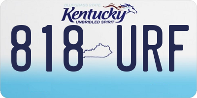 KY license plate 818URF