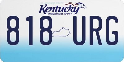 KY license plate 818URG