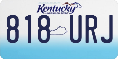 KY license plate 818URJ