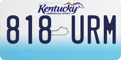 KY license plate 818URM