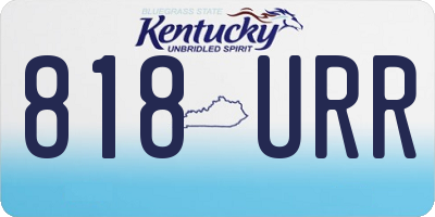 KY license plate 818URR
