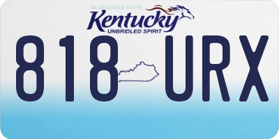 KY license plate 818URX