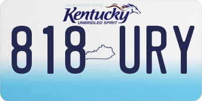 KY license plate 818URY