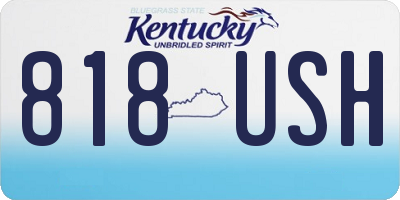 KY license plate 818USH