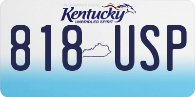KY license plate 818USP