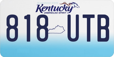 KY license plate 818UTB