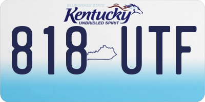 KY license plate 818UTF