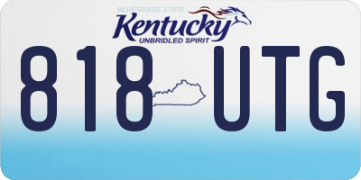 KY license plate 818UTG