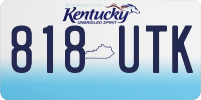 KY license plate 818UTK