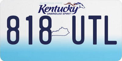KY license plate 818UTL