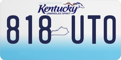 KY license plate 818UTO