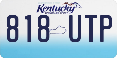 KY license plate 818UTP