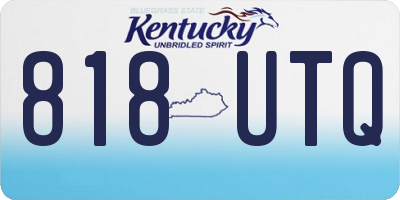 KY license plate 818UTQ