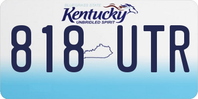 KY license plate 818UTR