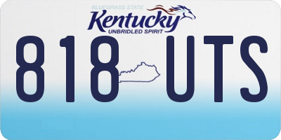 KY license plate 818UTS