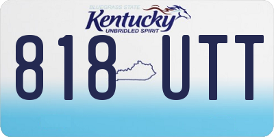 KY license plate 818UTT