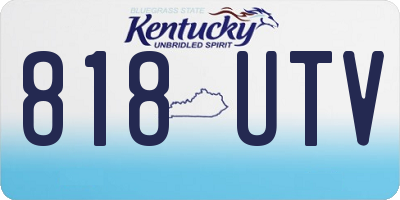 KY license plate 818UTV