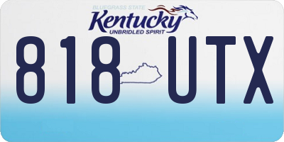 KY license plate 818UTX
