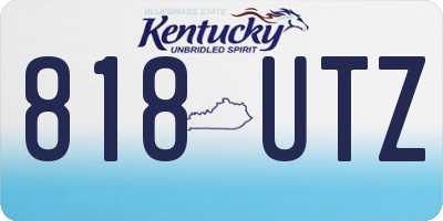 KY license plate 818UTZ