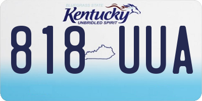 KY license plate 818UUA
