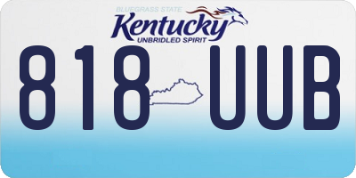 KY license plate 818UUB