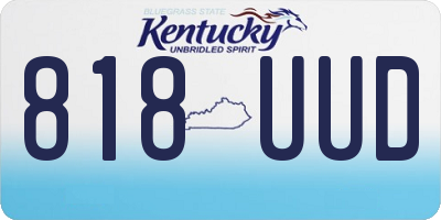 KY license plate 818UUD