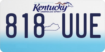 KY license plate 818UUE