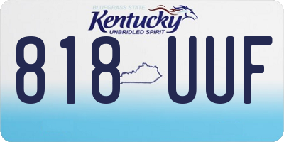 KY license plate 818UUF