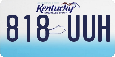 KY license plate 818UUH