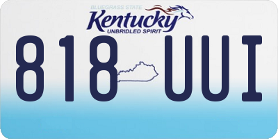 KY license plate 818UUI