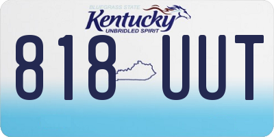 KY license plate 818UUT
