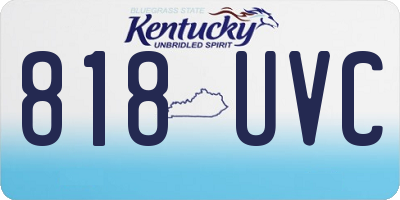 KY license plate 818UVC