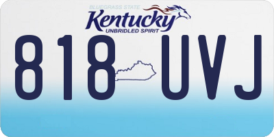KY license plate 818UVJ