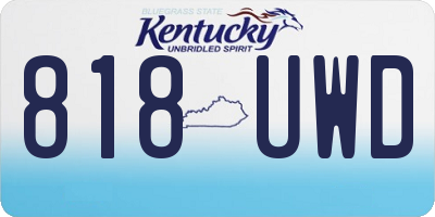 KY license plate 818UWD