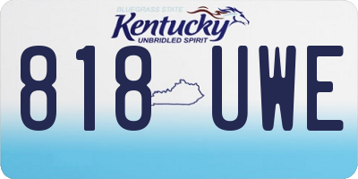 KY license plate 818UWE