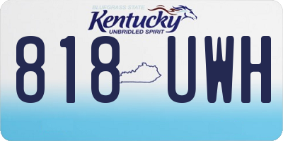 KY license plate 818UWH
