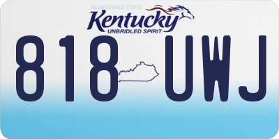 KY license plate 818UWJ