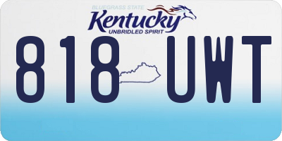 KY license plate 818UWT