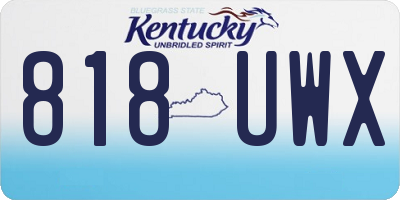 KY license plate 818UWX
