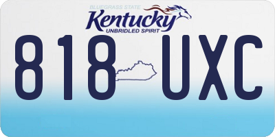KY license plate 818UXC