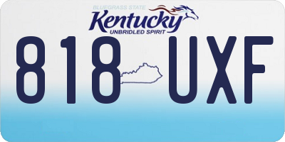 KY license plate 818UXF