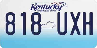 KY license plate 818UXH