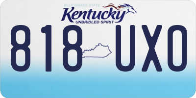 KY license plate 818UXO