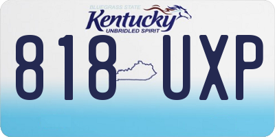 KY license plate 818UXP