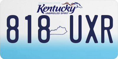 KY license plate 818UXR