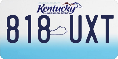 KY license plate 818UXT